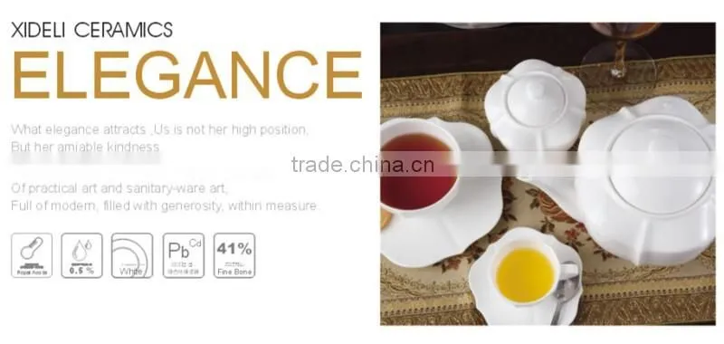 gold rim tea cup and saucer 200cc /100cc flower Shape ceramic bone china cup and saucer