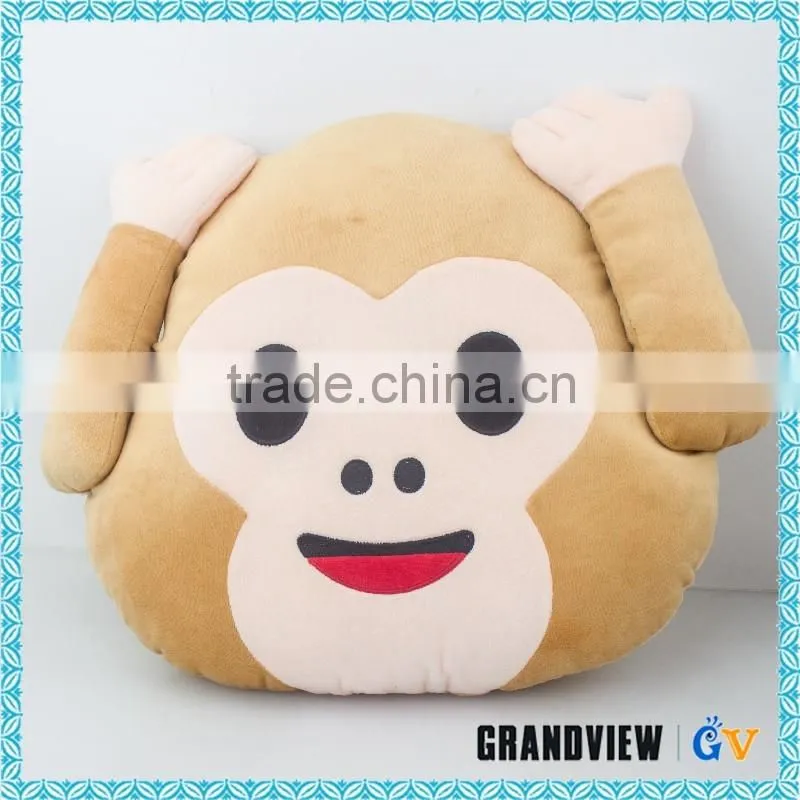 Wholesale Cute Monkey Animal Shape Emoji Pillow With Low Price