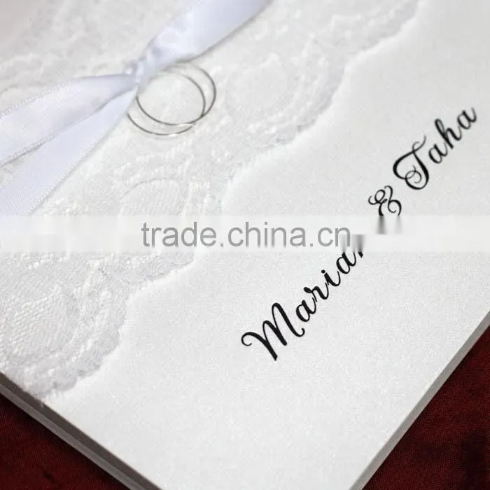 Top grade hot selling customized sweet wedding card beauty