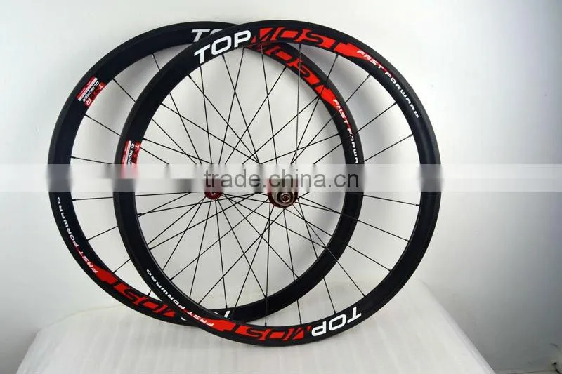 super light 38mm clincher carbon fiber bike wheels set