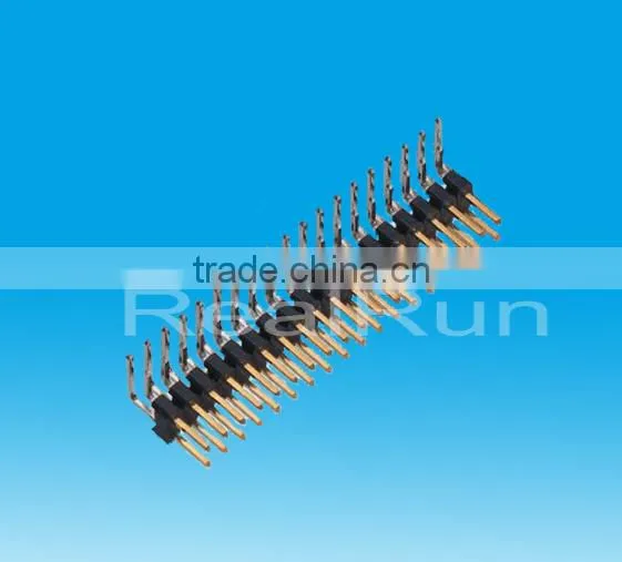 Connector China Supplier 2.54mm Double Row Angle Pin Header