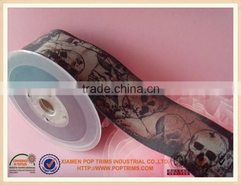 heat transfer printing elastic ribbon with custom design
