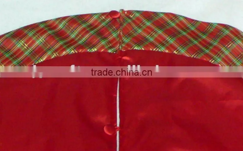 Scotish check cuff satin Christmas stocking