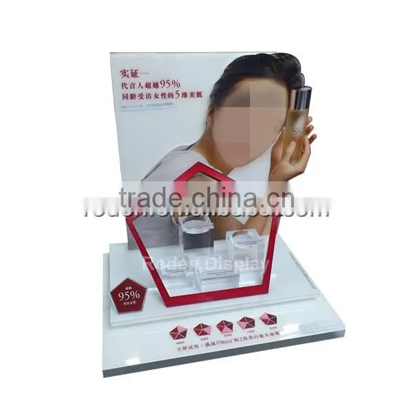 Clear Acrylic Beauty Case Cosmetic Showcase Cosmetic Floor Standing Display