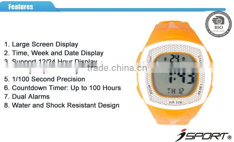 Wrist Sport Watch Stopwatch with Professional Chronograph watch