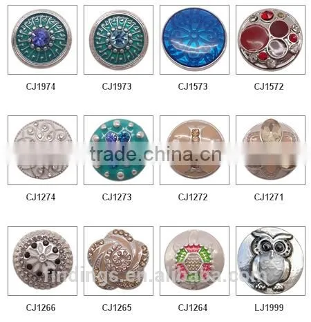 CJ2263 cheap snap button cheapest,brass with glass cabochons,clip button wholesale
