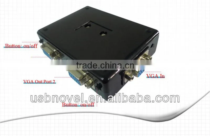VGA 2 port Splitter,vga splitter,2 ports vga adapter in hight quality