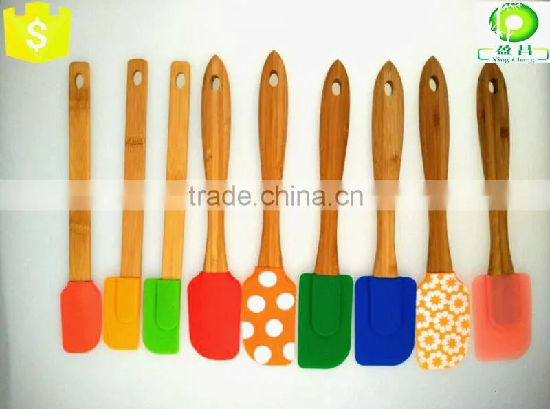 Bamboo Wooden slotted scoop scoop with holes