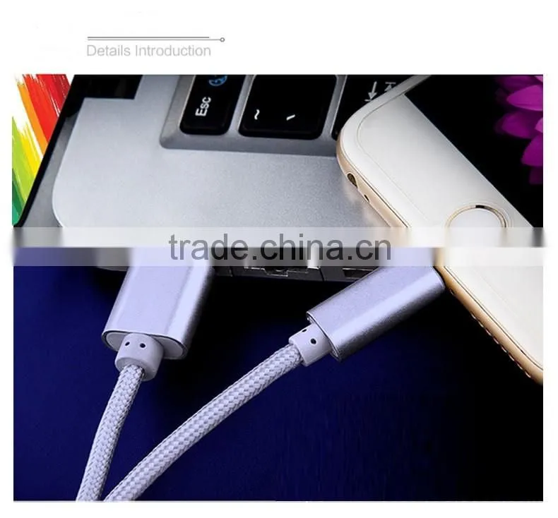 Nylon Braided high speed usb data cable for iphone 8Pin usb cable