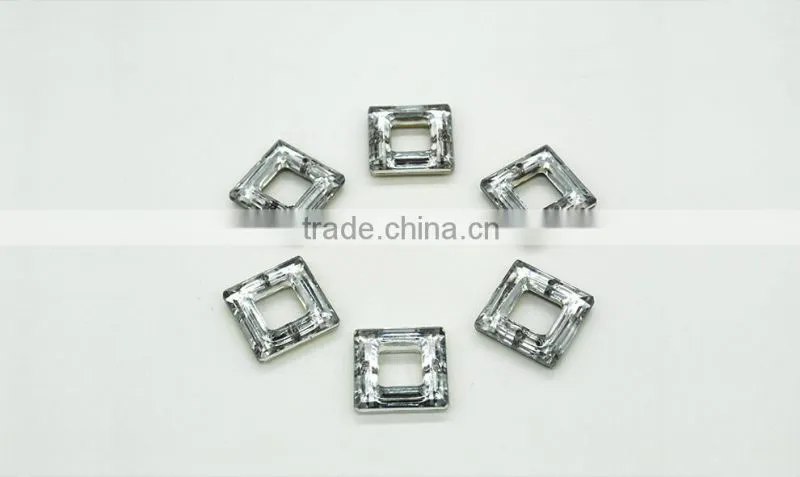 KC12 suare 20*20 30*30mm flat back sew on acrylic rhinestones for fashion decoration, craft making, garment bags accessories