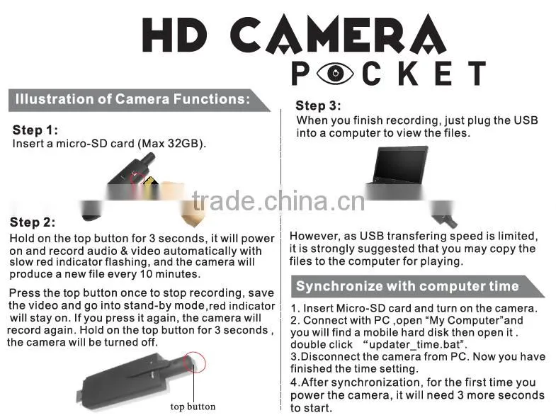720 pocket spy pen camera , super long time camera pen pocket HD Camera