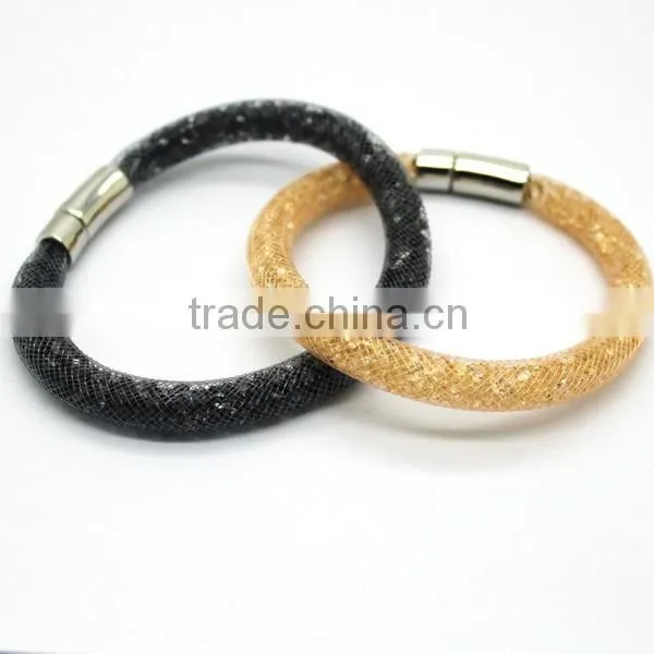 newest magnetic cross wrap mixed crystal bracelet