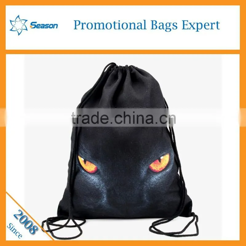 3d animal polyester backpack school bag large drawstring bags