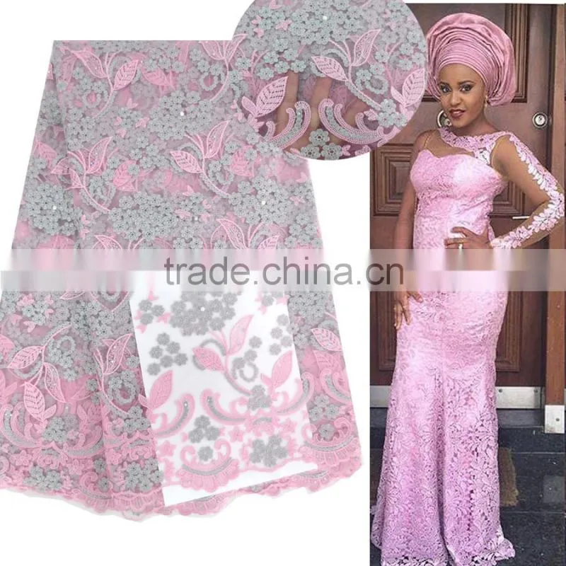 High quality french lace fabric african bridal lace fabrics embroidery lace fabric for wedding dress