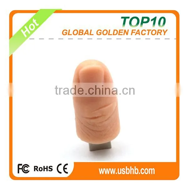 Wholesale mini gift novelty finger shape usb flash drive cartoon thumb usb pen drive