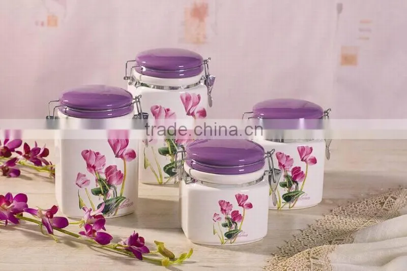 Food Safe Wholesale Ceramic Kitchen Airtight Storage Jar