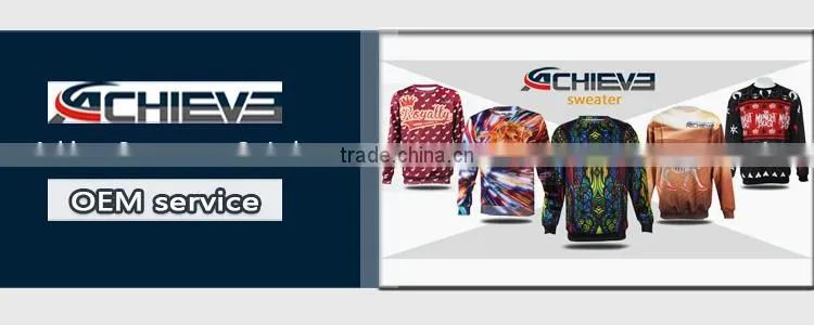 100% polyester microfiber 3D print crewneck sweatshirt, men sweaters 2016