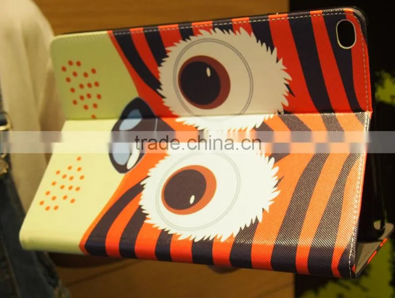 China Classical Embroidered Leather Case For ipad, Stand Leather Case for Ipad