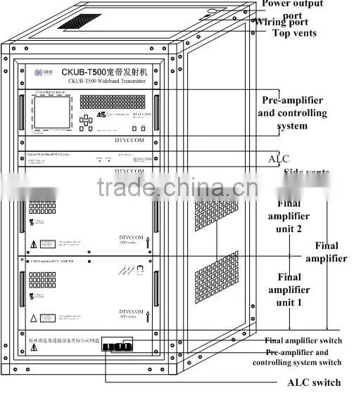 500W broadcasting tv transmitter
