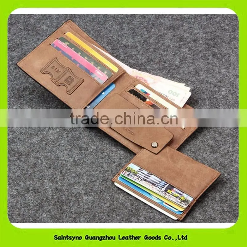 Fashion Vintage Men Leather Bifold Wallet Genuine Leather Wallet 16413