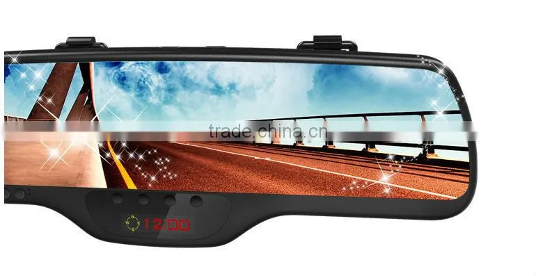 dual lens vehicle car camera dvr video recorder,rearview mirror 2.7 inch car dvr
