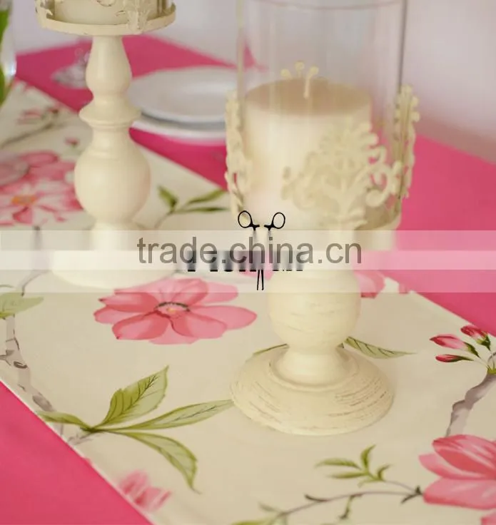wholesale custom polyester linen paper table cloth