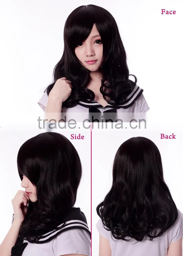Drop Shipping LDM002 H62A Black Curly Wigs