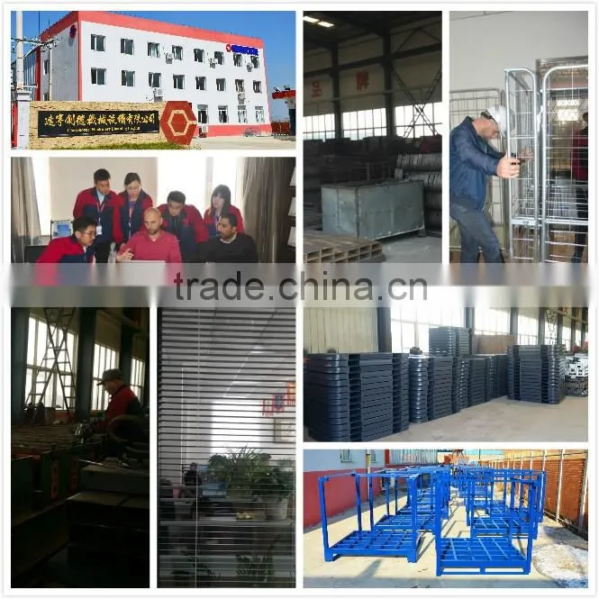 High quality rigid wire and bulk containers with durable casters easy to fold box pallet