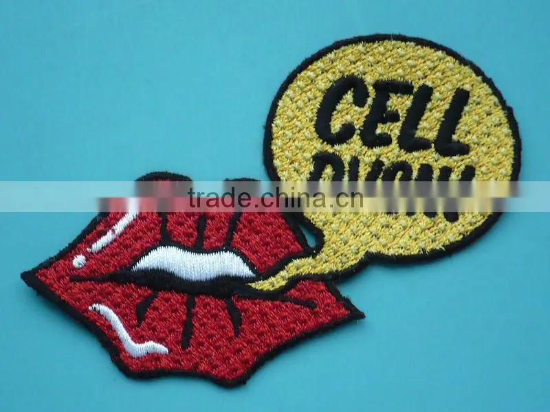 colorful pentagram embroidery patch for apparel