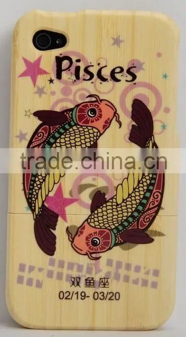 OCASE Manufacturer Maple Wood Zodiac Sign Color Drawing Printing phone cover for iphone 6