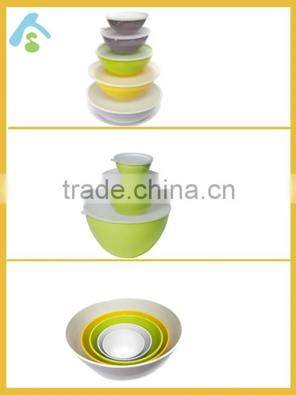 new design melamine salad bowl set with lid