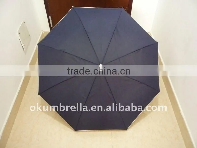 21" Automatic open blue folding umbrella