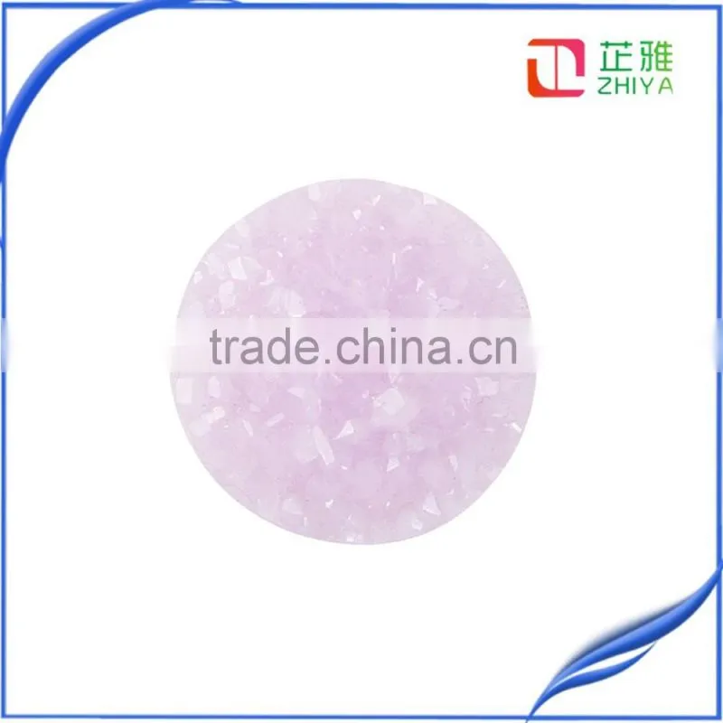 stock!!!2016 Hot wholesale round natural druzy cabochon