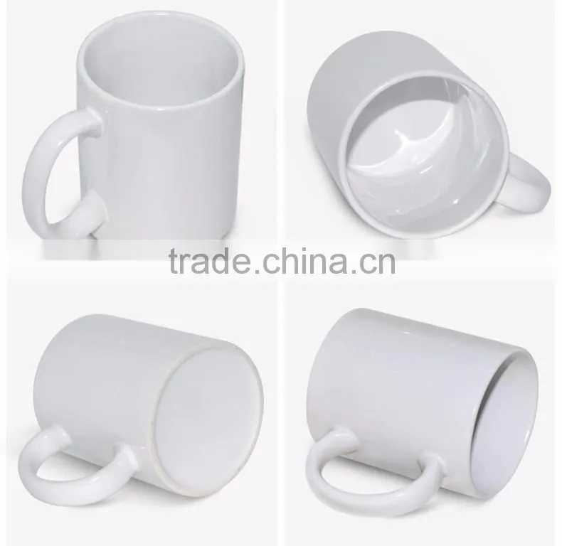 11oz Sublimation White Ceramic Mugs Blanks For Heat Transfer Printing Made In China