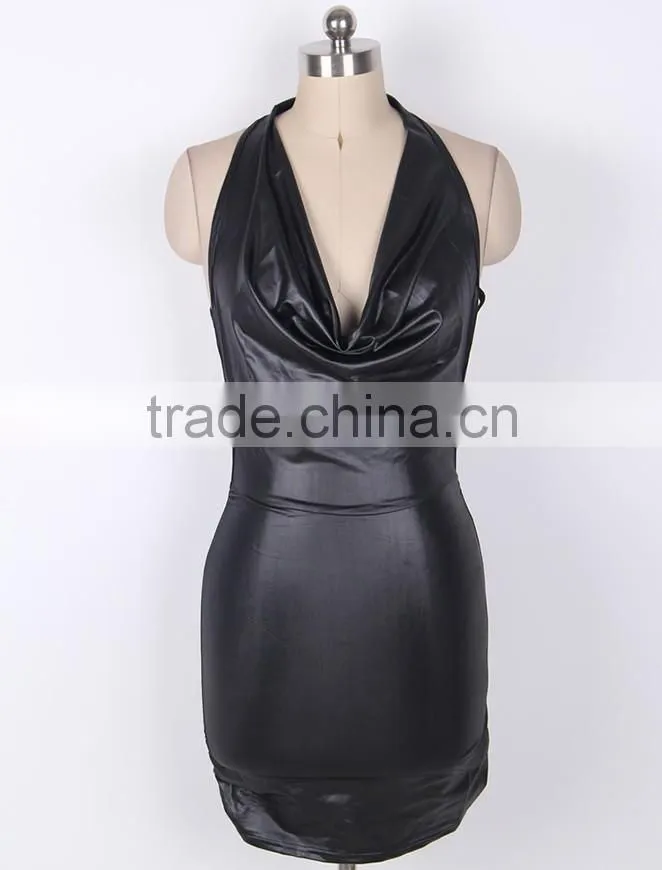 Black Salem Witch Leather Sex Dress