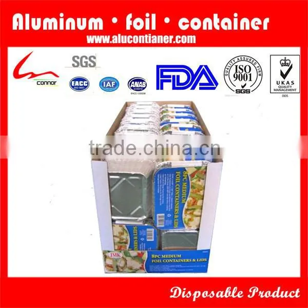 Disposable Hard Rectangular Aluminum Foil Board Lid For Full Size Foil Pan 50/Case