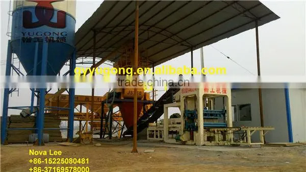Yugong brand QT 4-20 cement brick making machine price in india
