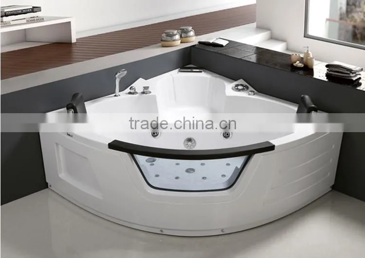 China supplier Bathroom Corner Whirlpool Bath tub CE Two People Indoor whirlpool massage bathtub 1500