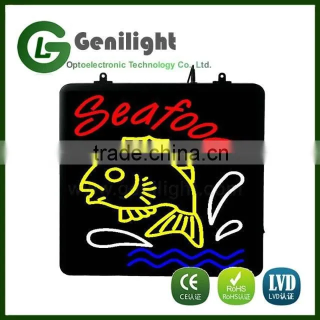 LED Neon Sea Food for Shop, Restaurant Business Sign