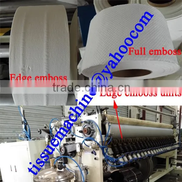 Centrepull Coreless 2200mm Embossing Color Printing Jumbo Roll Tissue Machine
