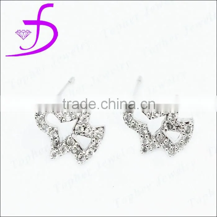 Modern design jewelry sets 925 sterling silver jewellery penguin stud earings
