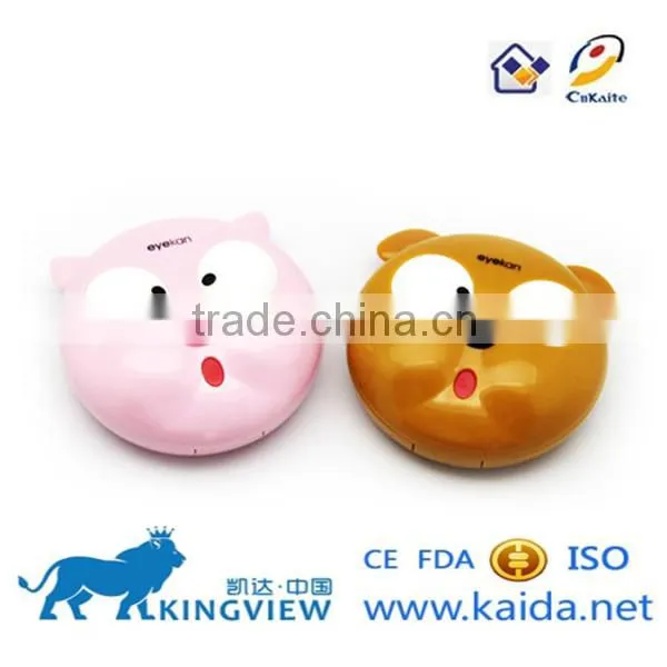 contacts lens case cartoon pink pig box