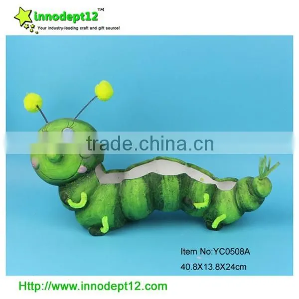 Wholesale garden decoration carpenterworm shape pot, bonsai pot