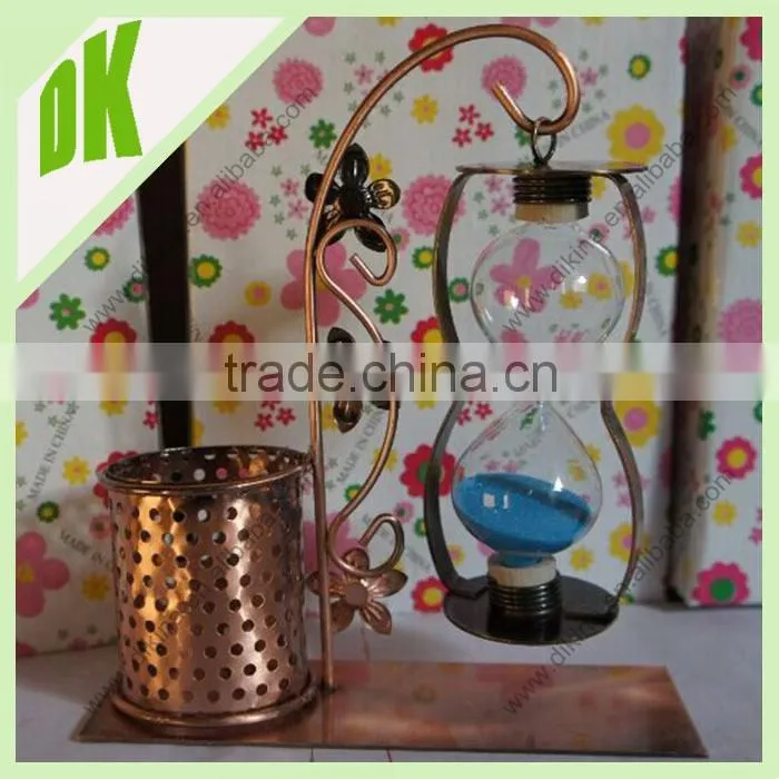Gorgeous large clear hourglass with black sand. hourglass - 30 minute timer. wholesale custom glass sand timer