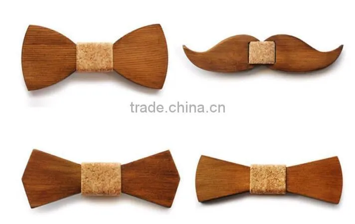 2016 Hot Fashion men Bamboo bow tie Accessory wedding Event hardwood Wood Bow Tie For Men Butterfly Neck Ties Factory