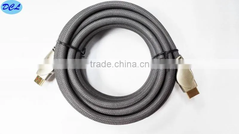 Gold metal 1.4V HDMI CABLE with nylon net 1.8M