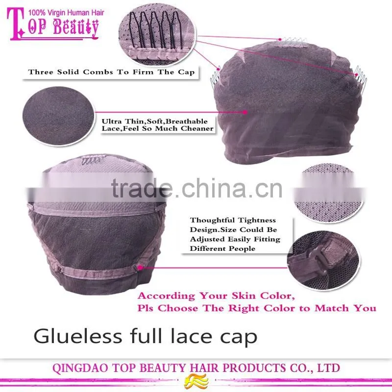 Top quality Brazilian Virgin 18 Inches Human Hair Wig Lace Front Large Stock Natural Black Middle Part Wigs