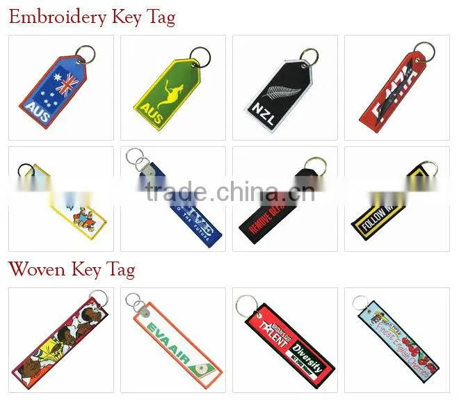 Manufacturer Promotion Cheap Custom Embroidery Keychain
