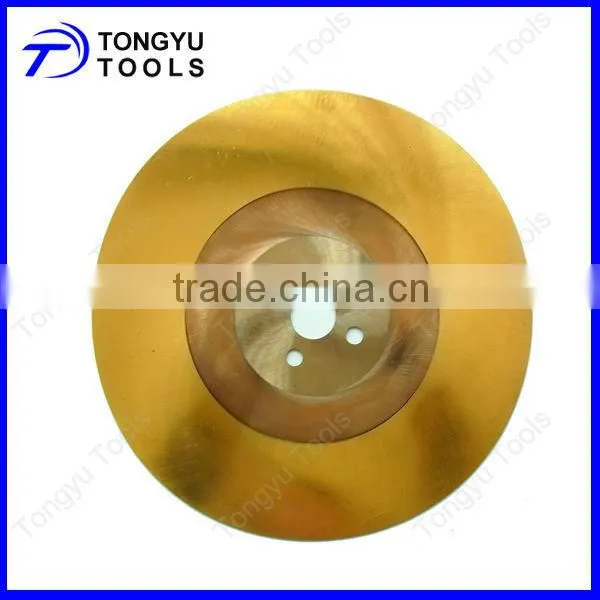 TIN Coated HSS circular saw blade, HSS Metal Slitting Saw Blade