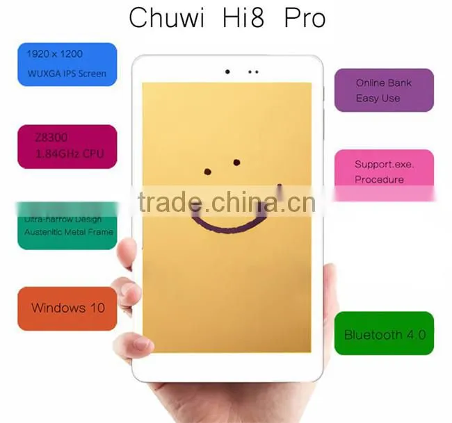 CHUWI Hi8 Pro 8" Win10 Tablet PC Intel Z8300 1920*1200 OTG 2GB 32GB White